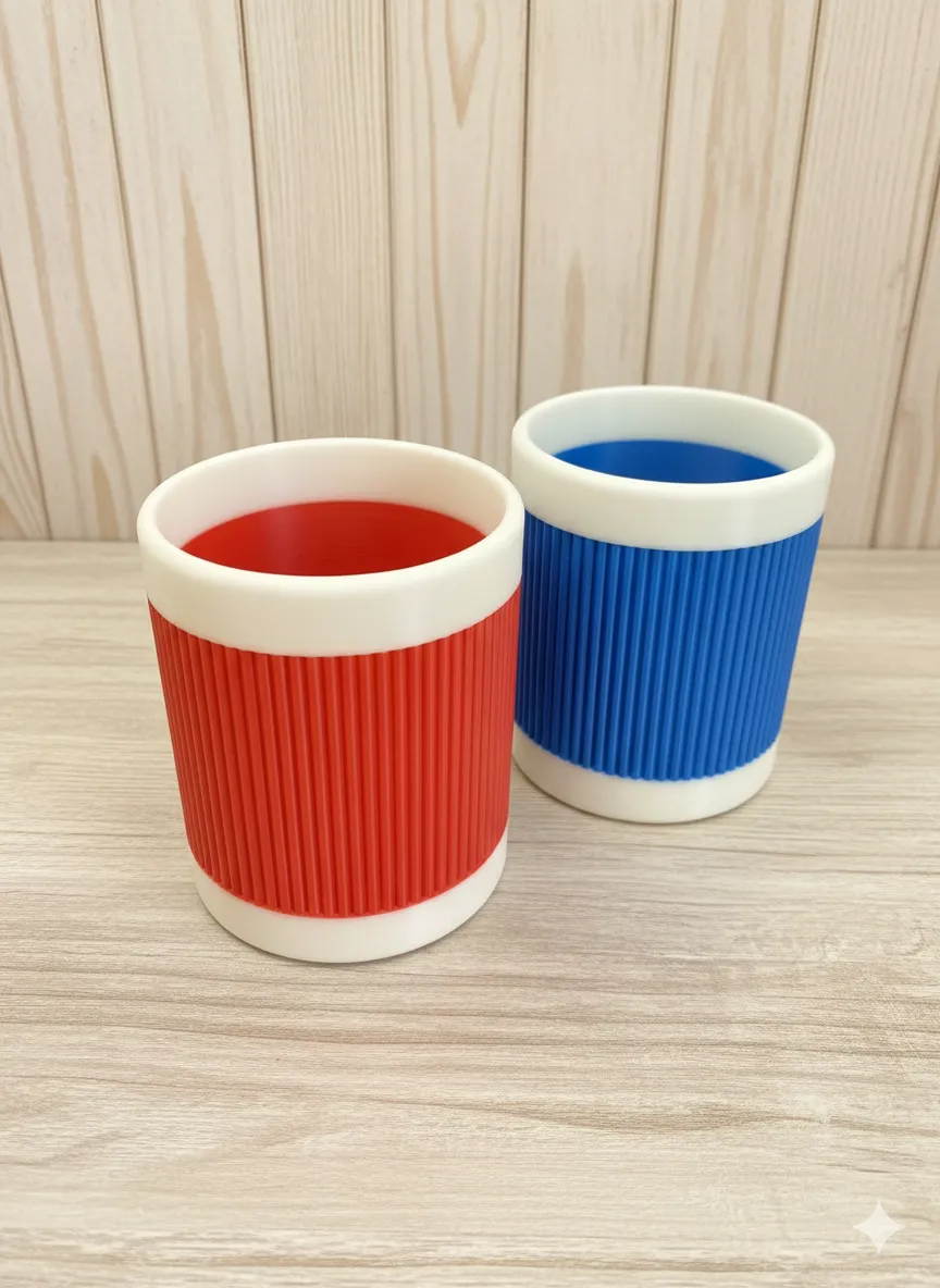 Vasos y accesorios personalizados impresos en 3D para merchandising
